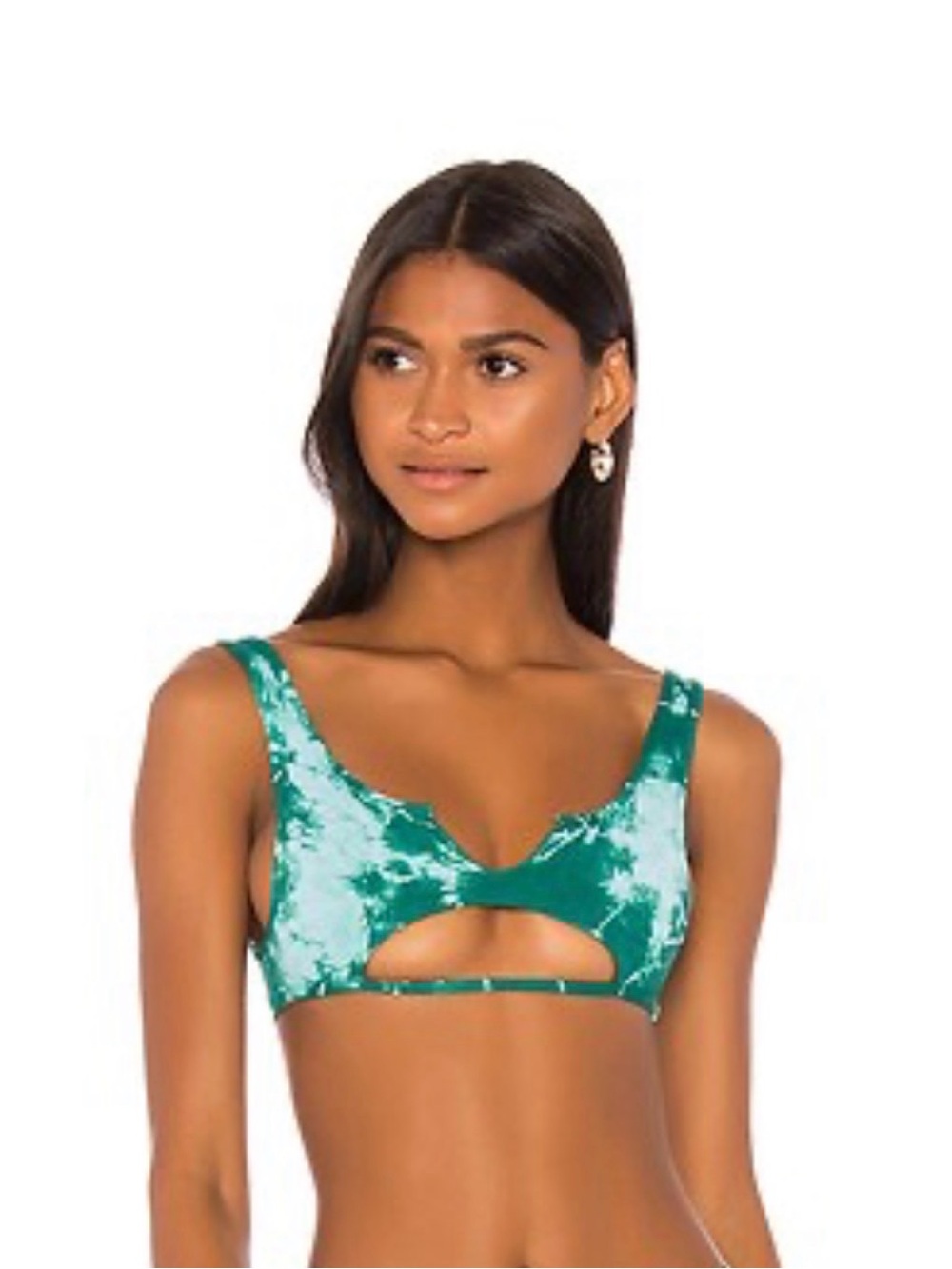 Frankie's Bikini Revolve Emerald Tie Dye Briar Top size Small